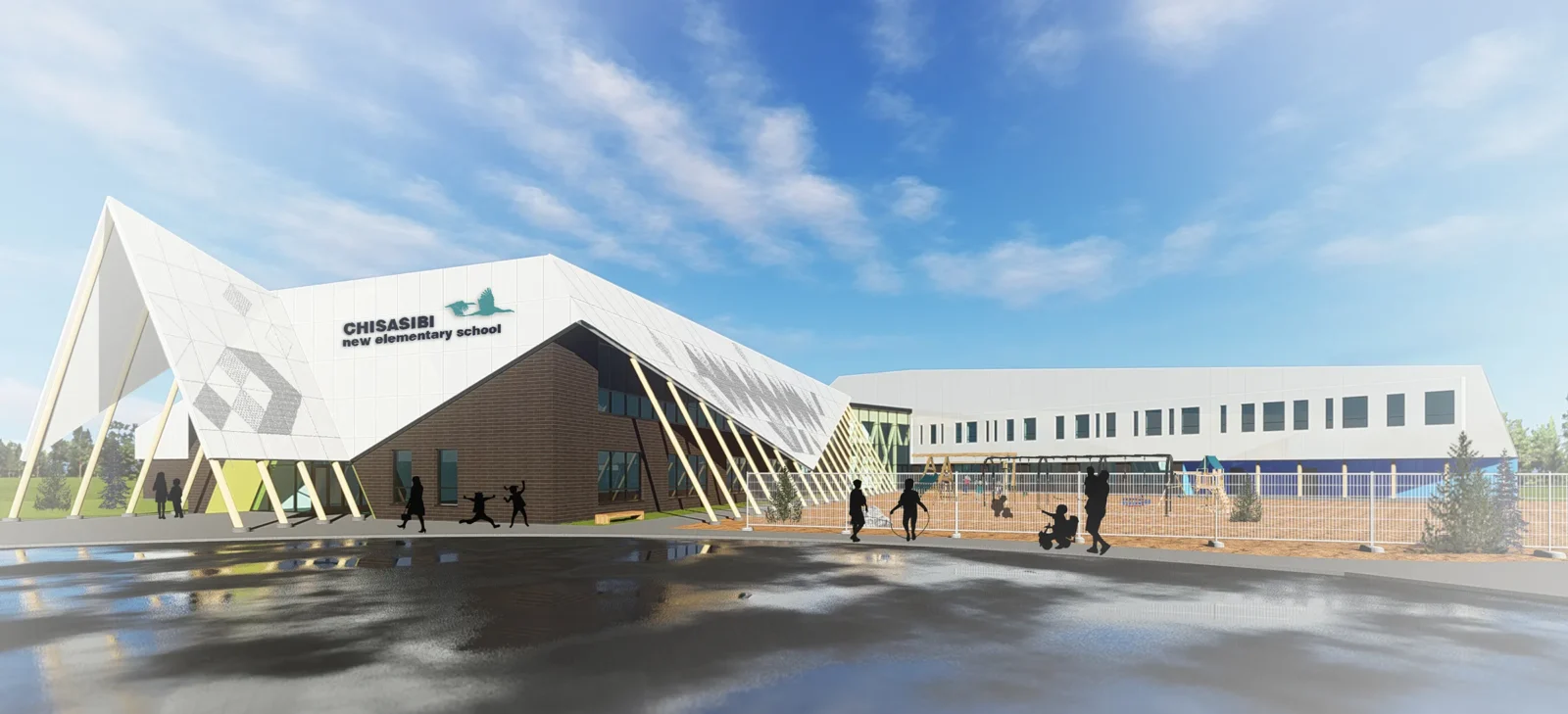 Rendu architectural 3D de l'école primaire de Chisasibi